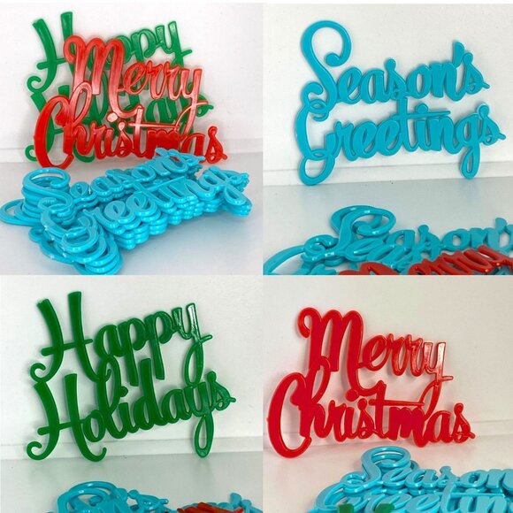 Cake Cupcake Toppers Layons Rings Christmas Gnomes Seasons Greetings Assortment - Picture 2 of 14